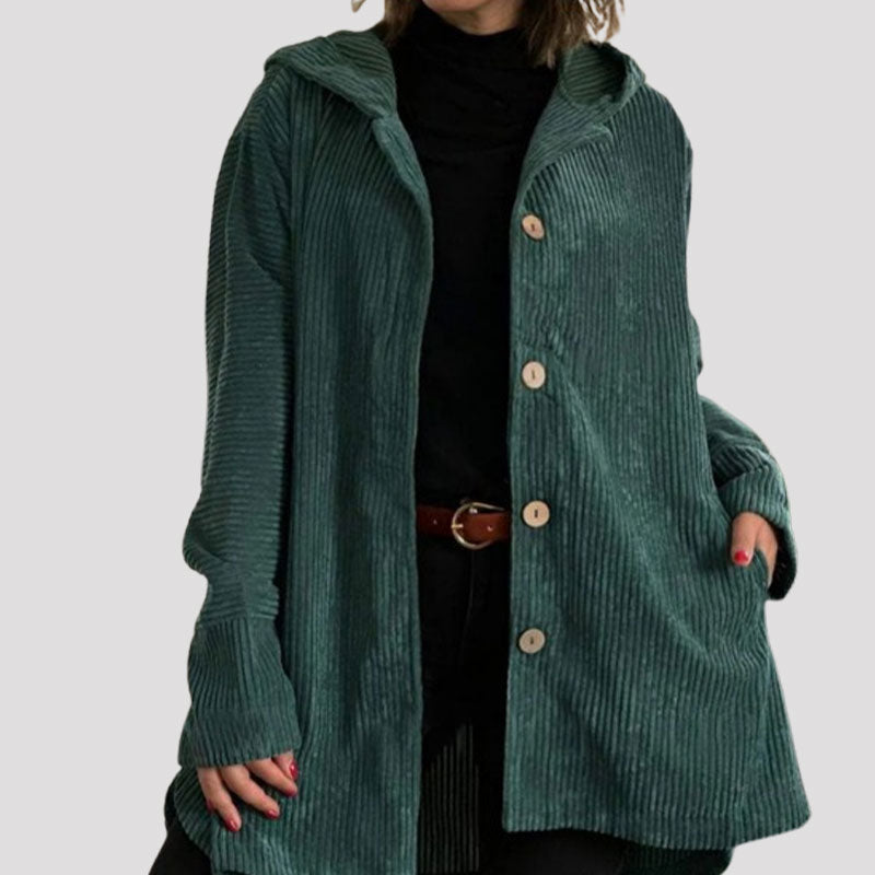 Adriana | Chaqueta con capucha de terciopelo casual para la temporada de otoño