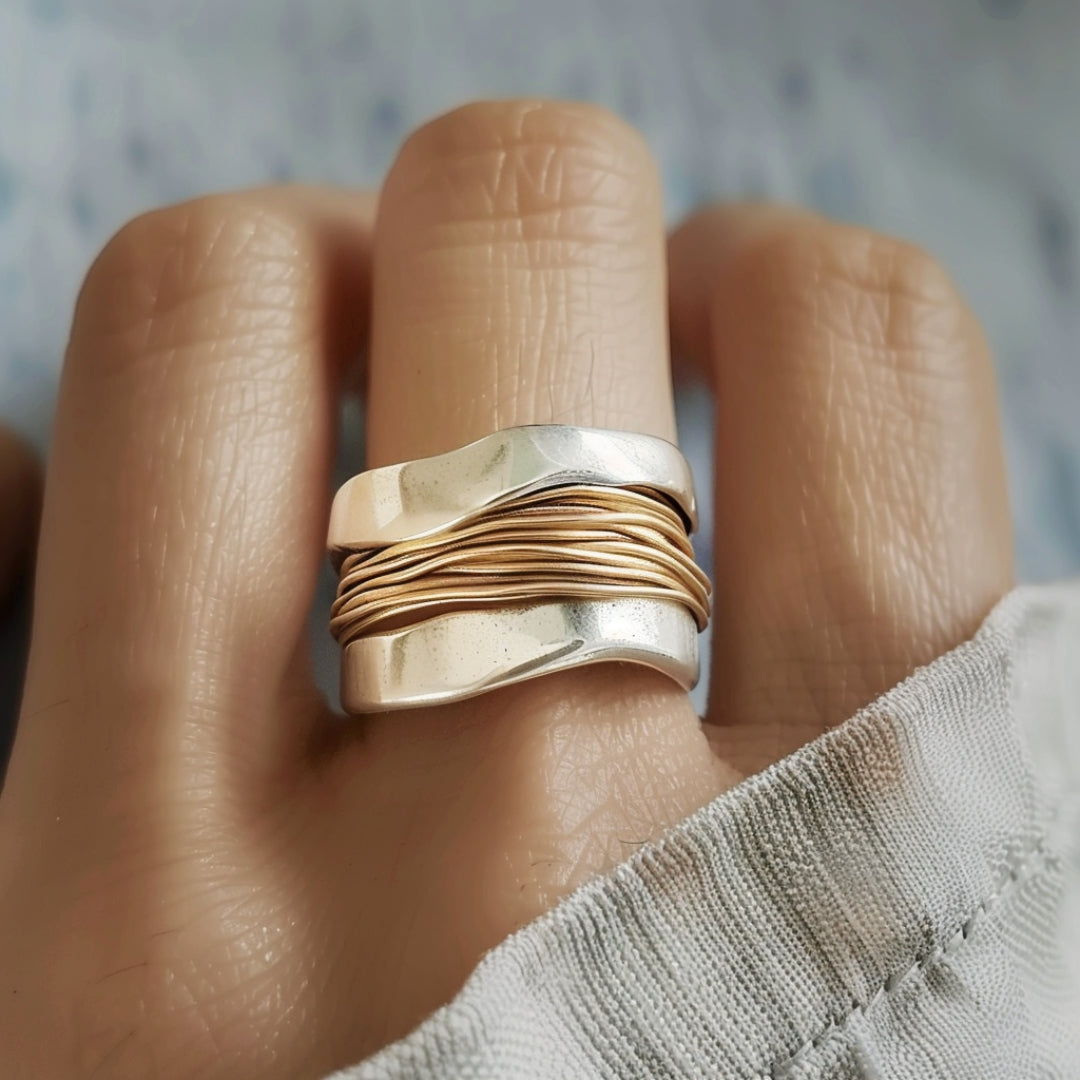 Anillo vintage – piedra de brillo reducido