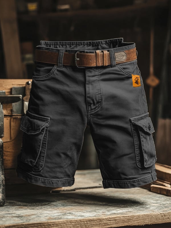Íñigo | Pantalones cortos cargo retro con múltiples bolsillos