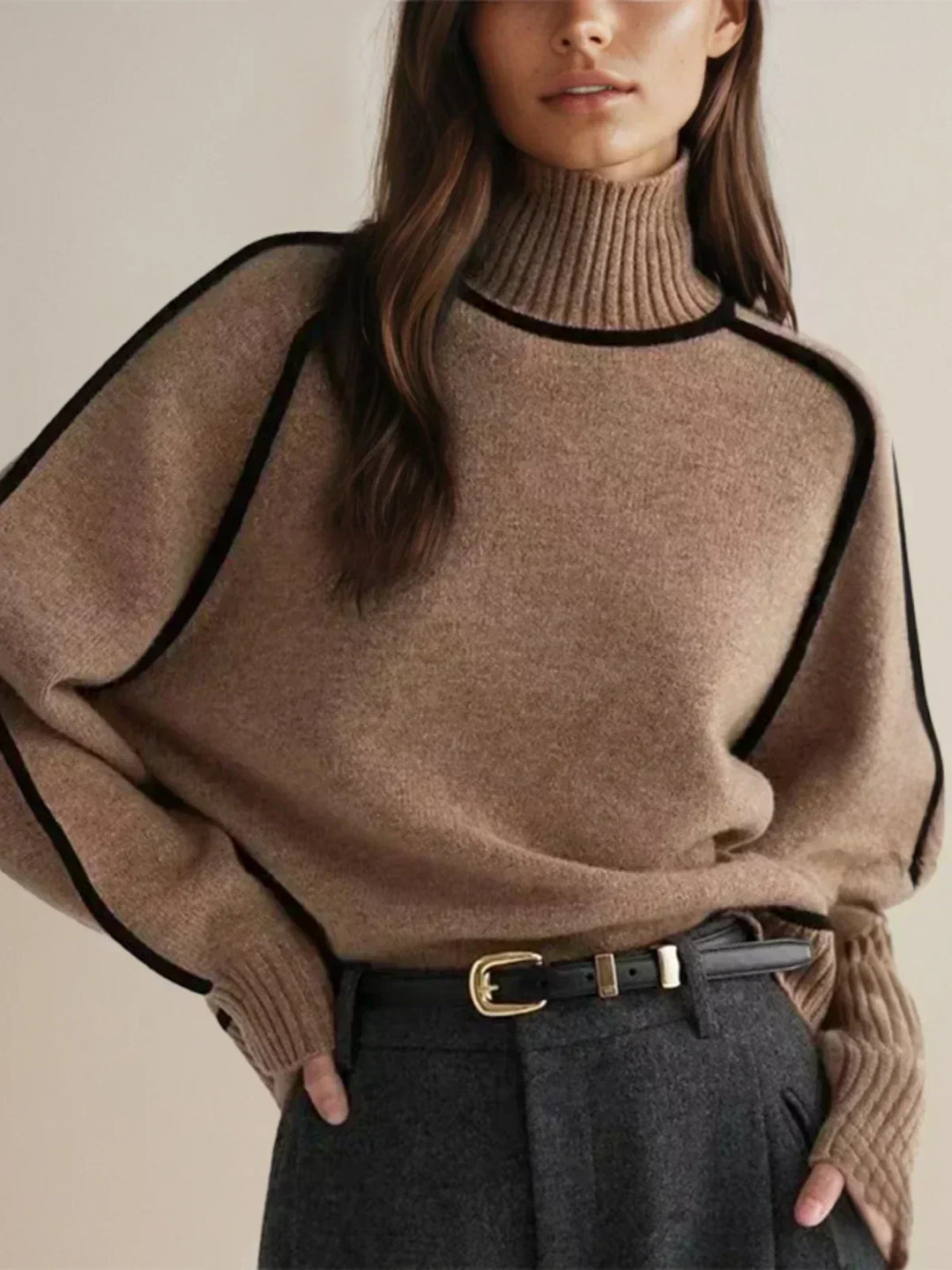Donna | Elegante suéter de cuello alto