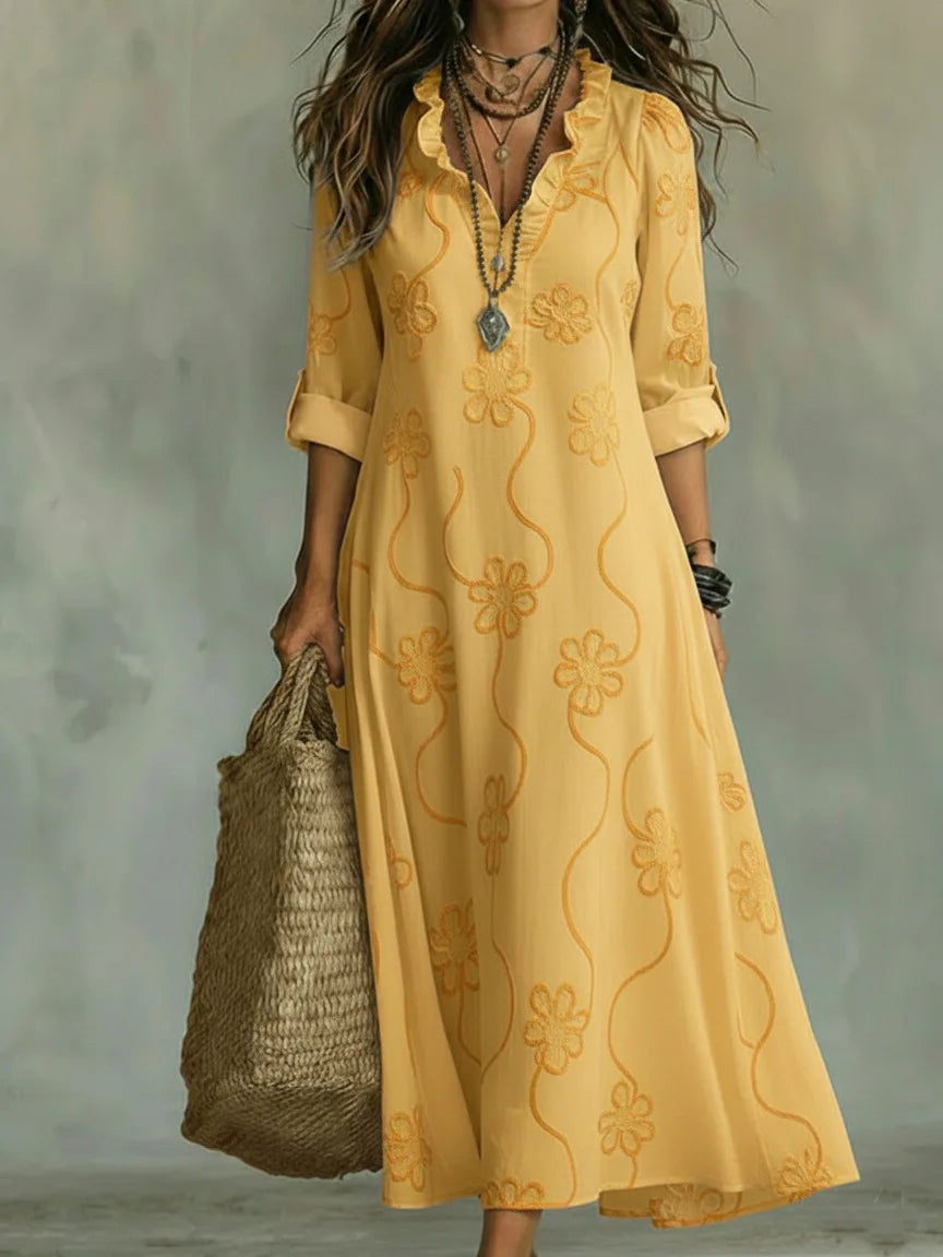 Carmen - Vestido Maxi Floral para Días de Verano