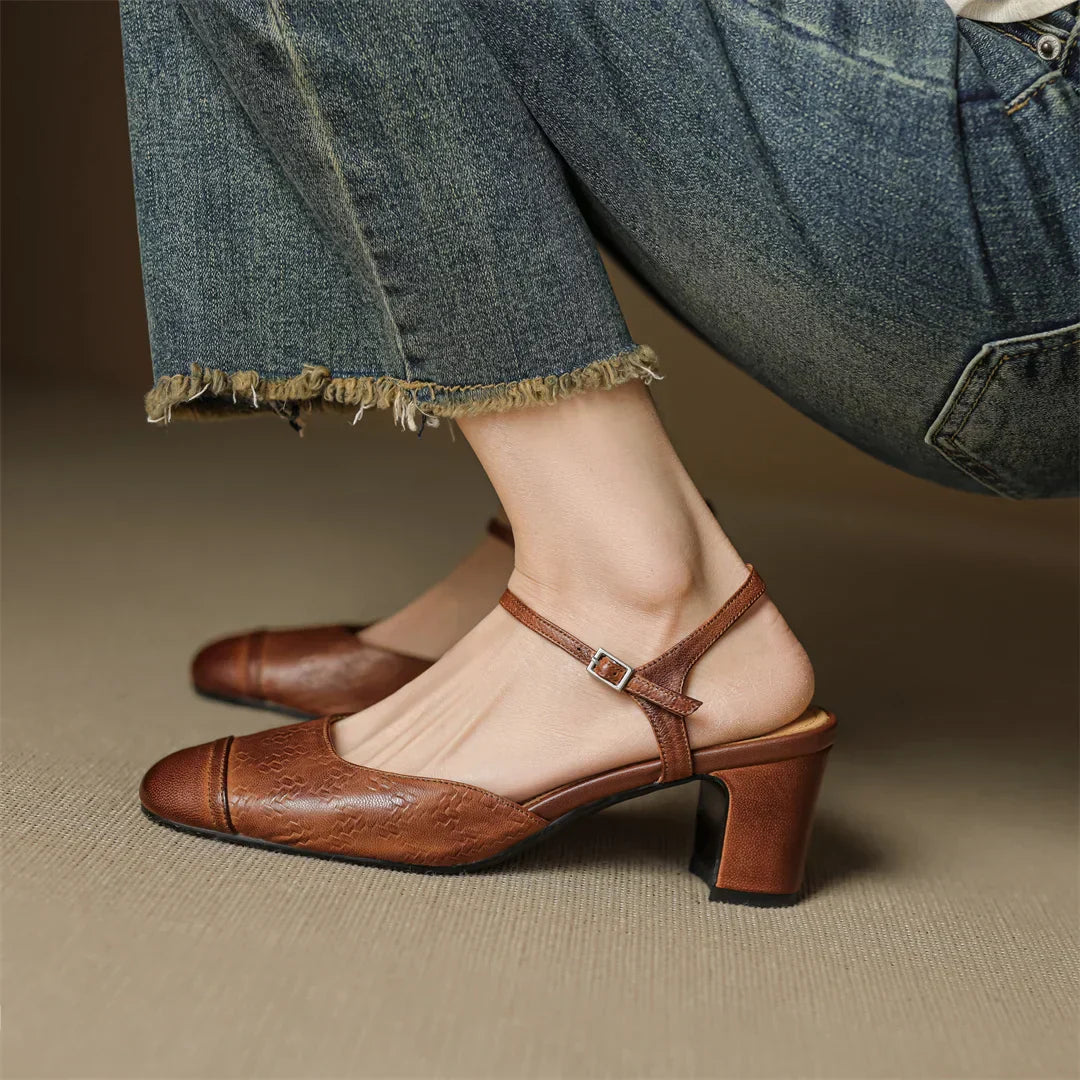 Tacones de Cuero Auténtico Valery
