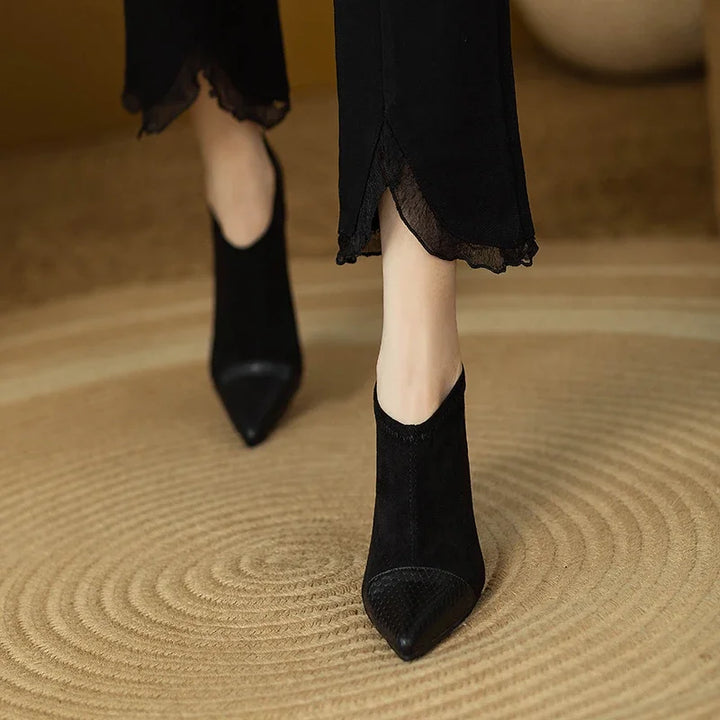 Tacones de Cuero Genuino Veronica