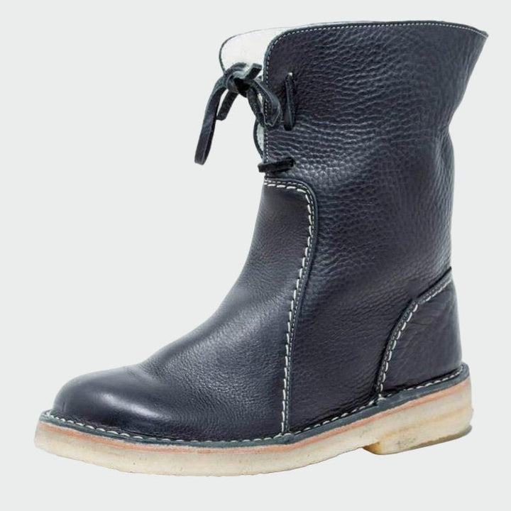 Alba | Botines De Cuero Impermeables Con Forro De Lana