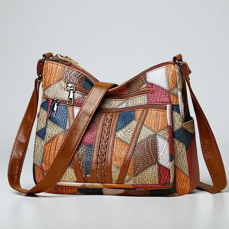 Solara | Bolso de mano de cuero mosaico