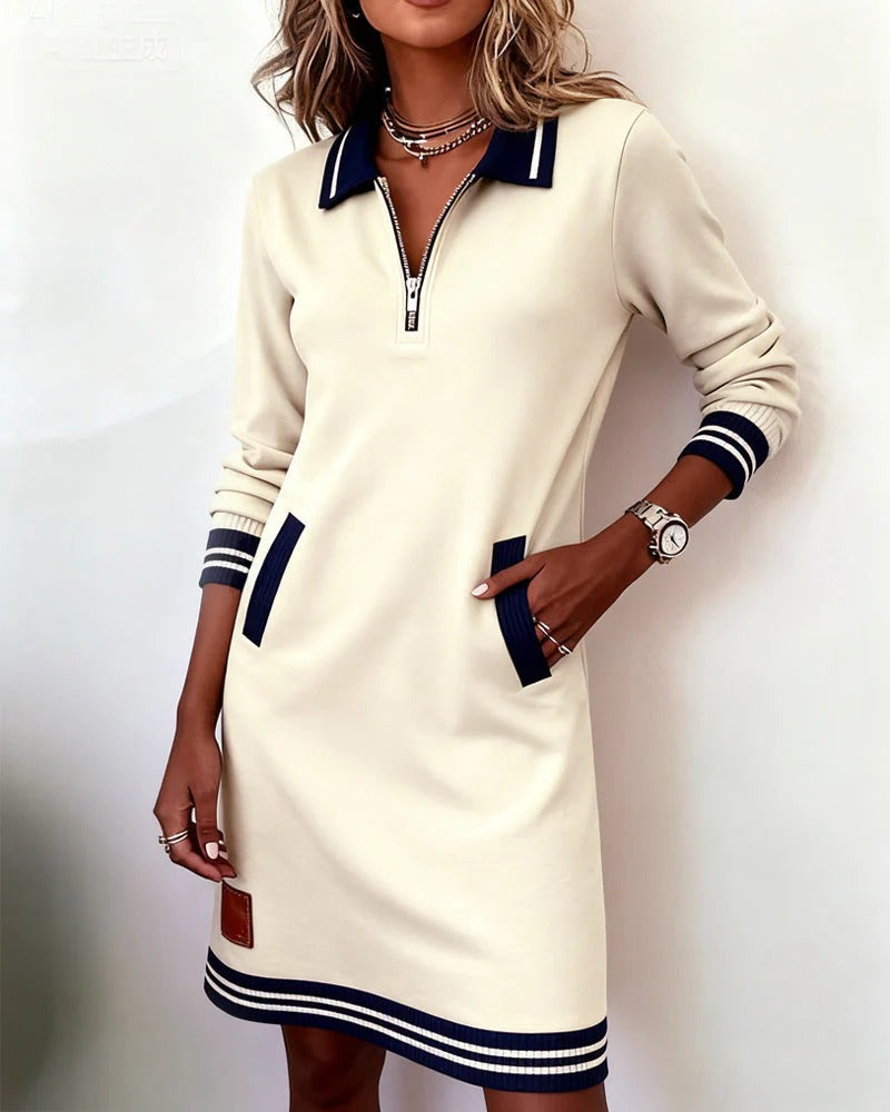 Catalina | Vestido de Algodón de Manga Larga