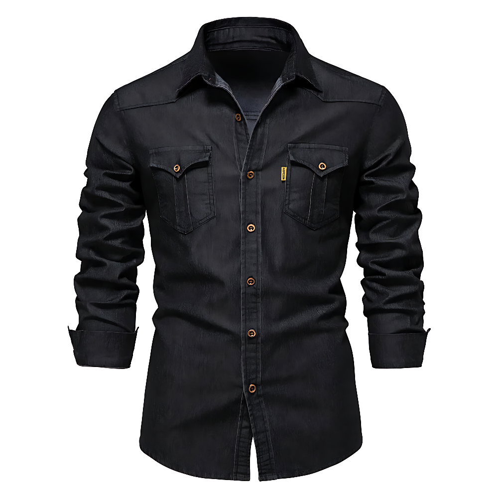 Santiago™ | Camisa de mezclilla de algodón de alta calidad