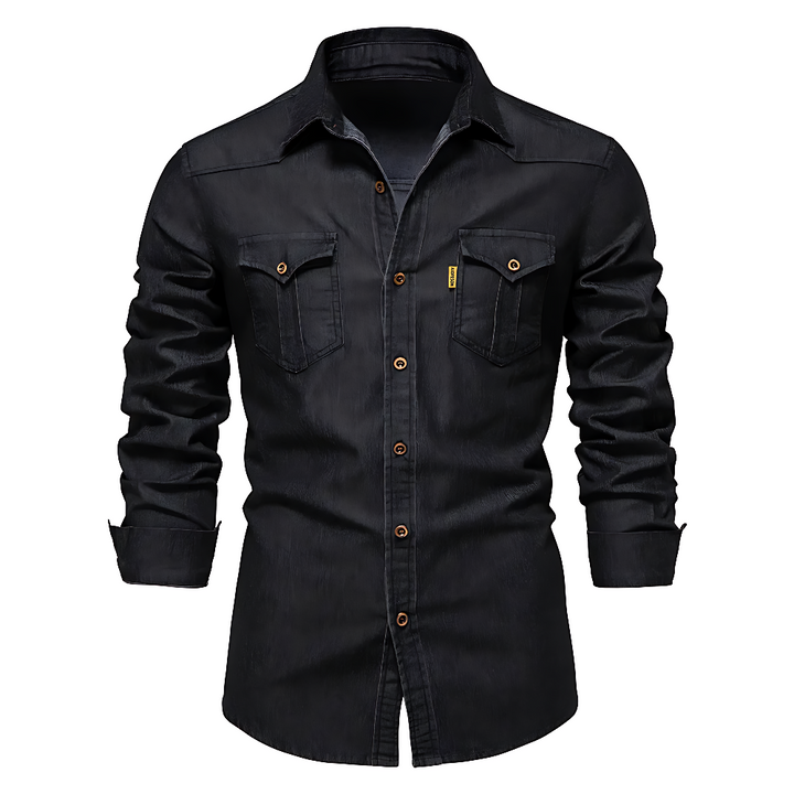Santiago™ | Camisa de mezclilla de algodón de alta calidad