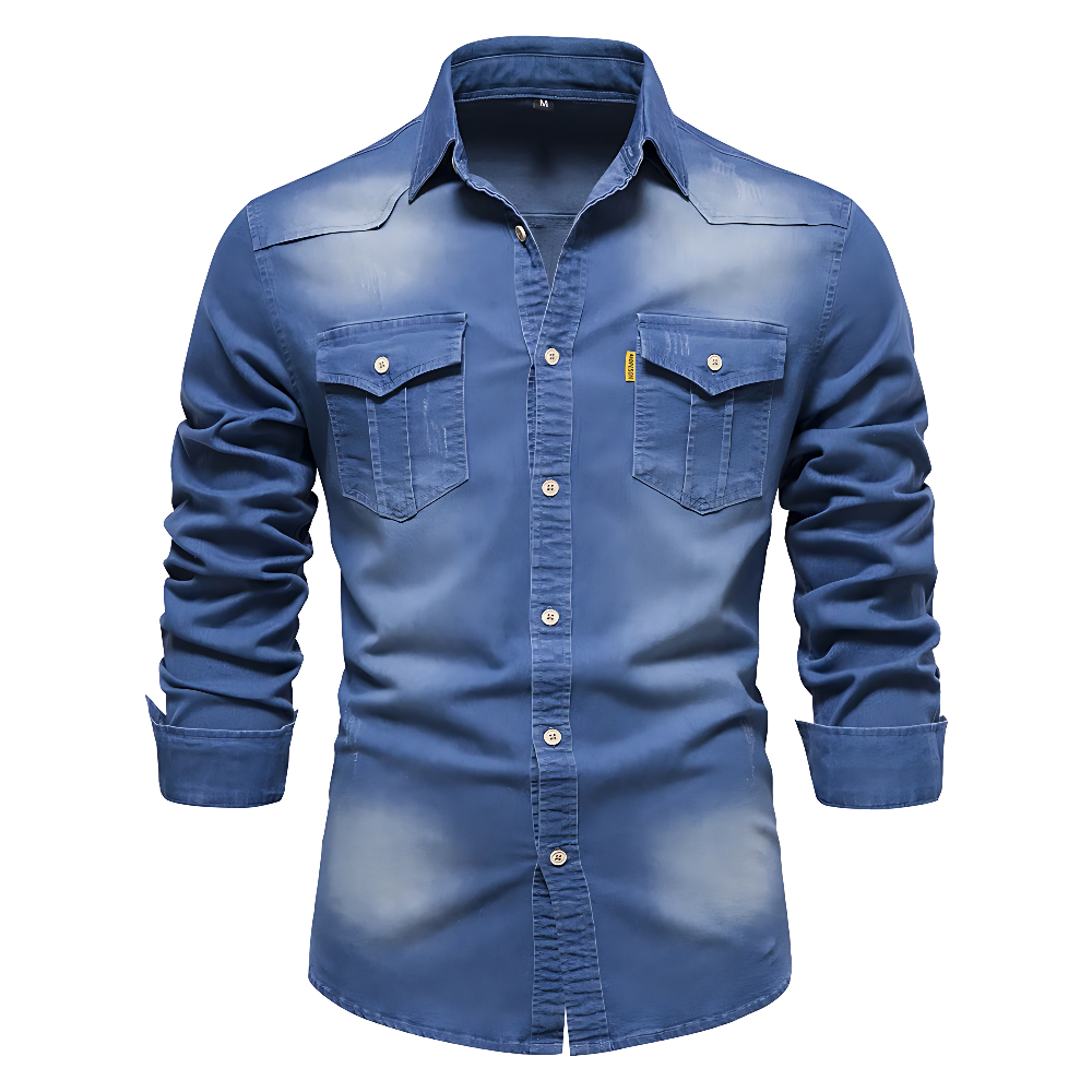 Santiago™ | Camisa de mezclilla de algodón de alta calidad